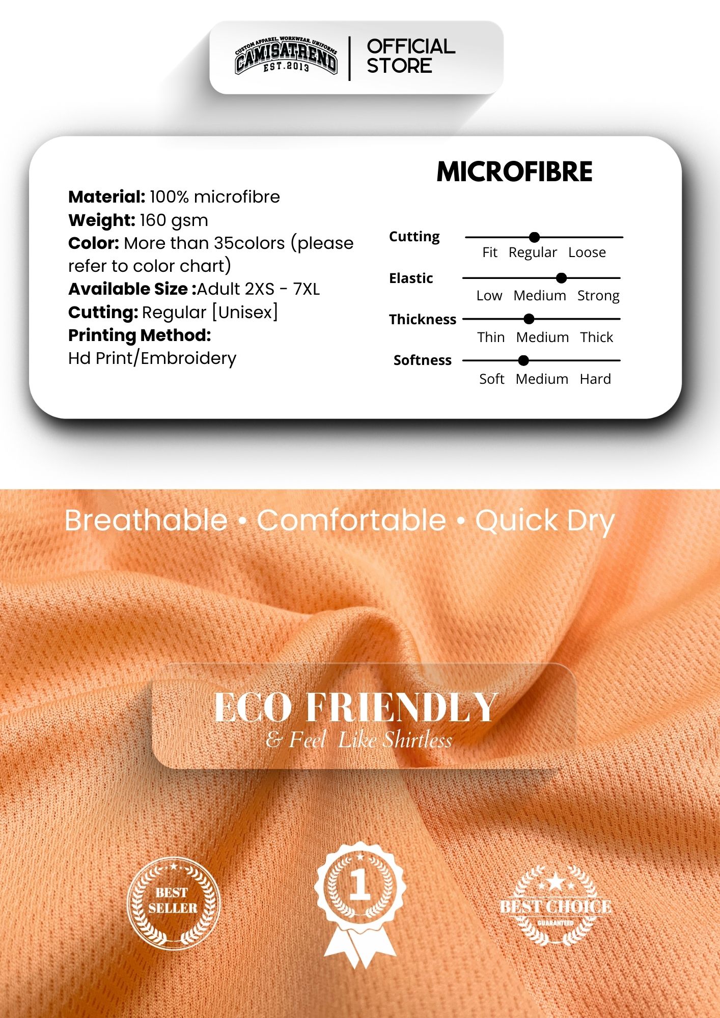 50 PCS ROUND NECK MICROFIBER (WITH PRINTING) - Image 2