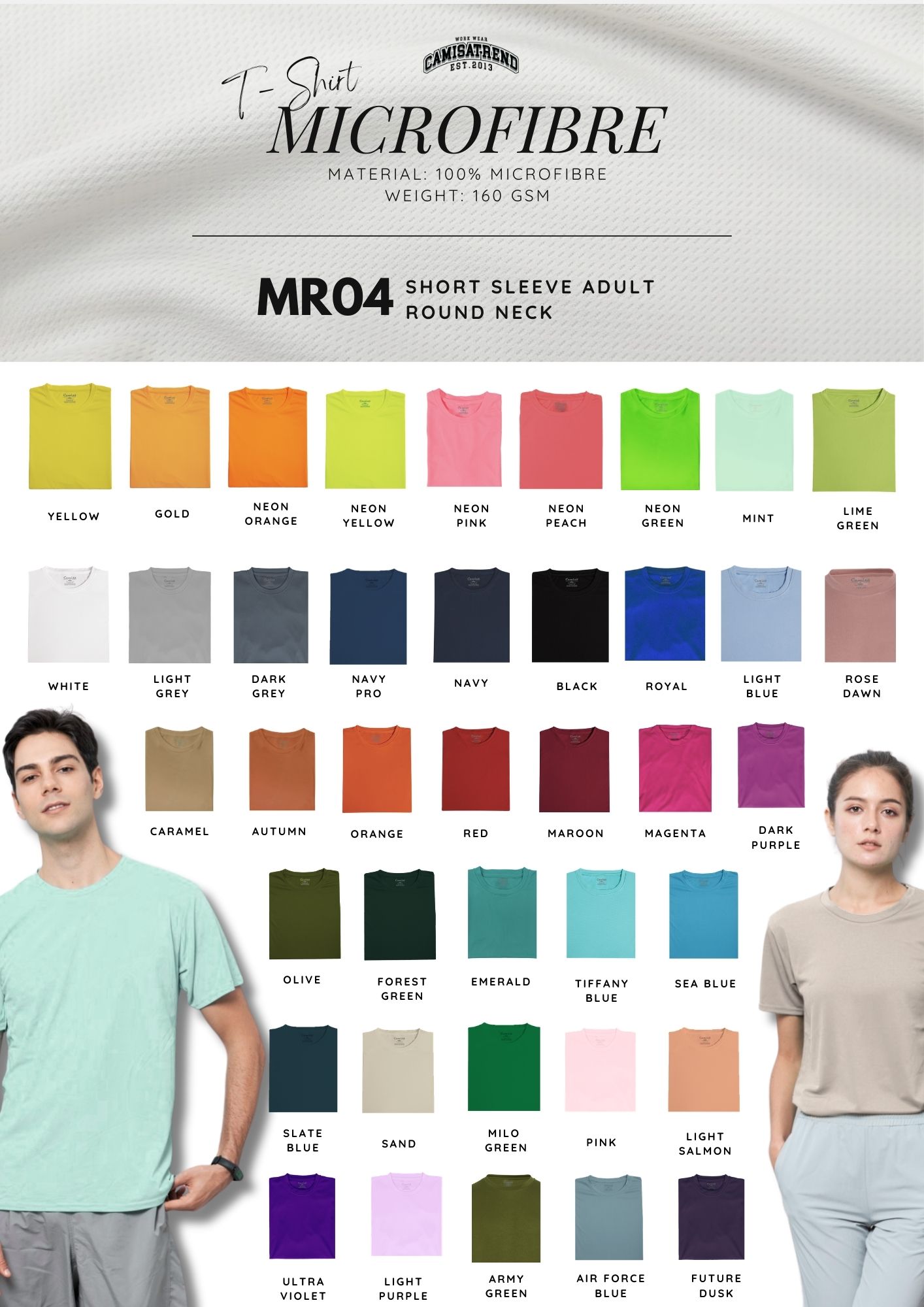 50 PCS ROUND NECK MICROFIBER (WITH PRINTING) - Image 3